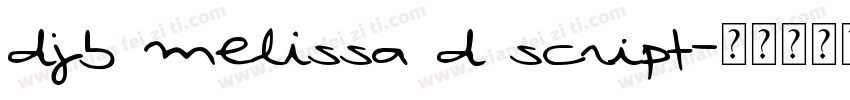 DJB MELISSA D script字体转换